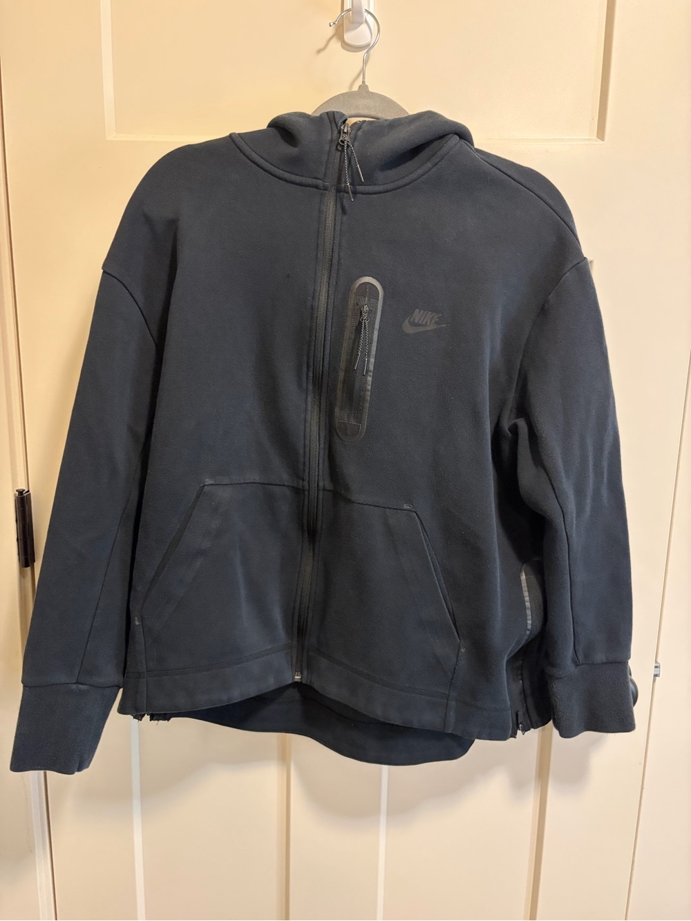 Nike Kids' Black Tech Fleece Zip-Up Hoodie Jacket Size Large